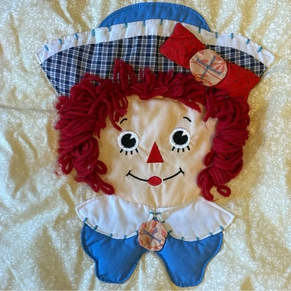 Vintage Raggedy Ann & Andy Quilt Blanket Applause Licensed 80s 90s Collectible